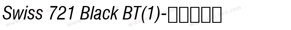 Swiss 721 Black BT(1)字体转换